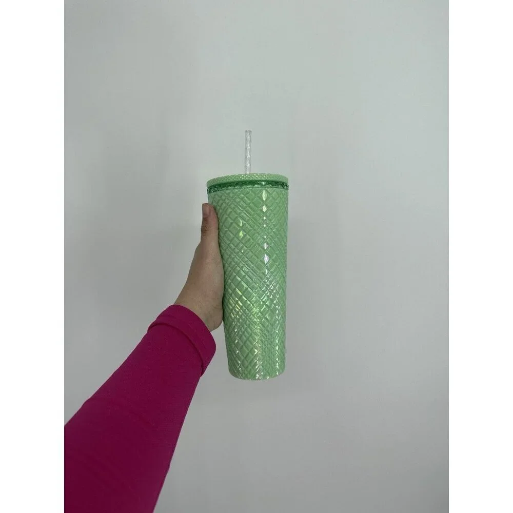 Starbucks Summer 2024 Iridescent Mint Jade Green Jewel Venti Tumbler 24oz New